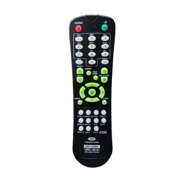 Lripl Akai Universal URC-35/51 TV Remote Compatible for Akai TV (Black)