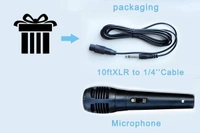 Target MC-100 Wired Dynamic Karaoke Microphones, Handheld Wired Uni-directional Vocal Microphone with 10ft XLR to 6.35mm Audio Cable for Karaoke Machine/Family Entertainment/Birthday Party/Classroom Use (BLACK)