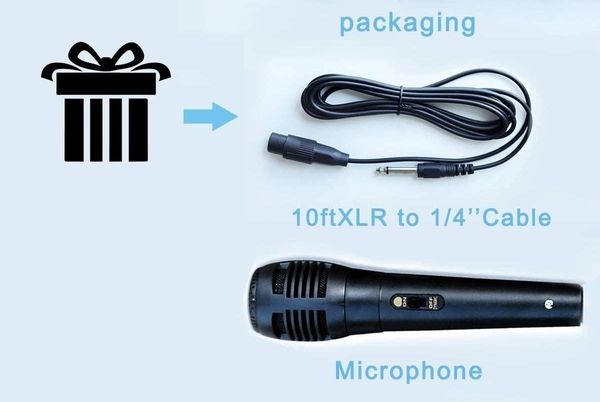 Target MC-100 Wired Dynamic Karaoke Microphones, Handheld Wired Uni-directional Vocal Microphone with 10ft XLR to 6.35mm Audio Cable for Karaoke Machine/Family Entertainment/Birthday Party/Classroom Use (BLACK)