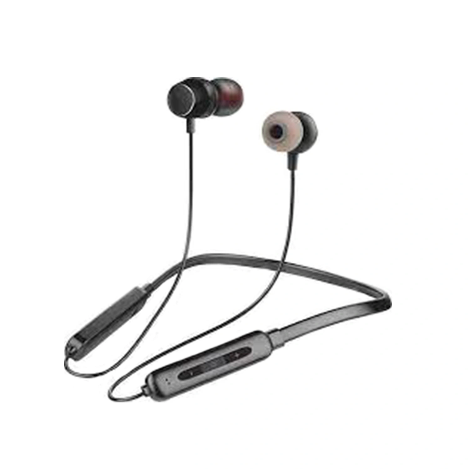 BOLTE BNB-04 Wireless/Bluetooth Neckband Shark Series, Wireless Headset,  Magnetic Earbuds with MIC (Black)