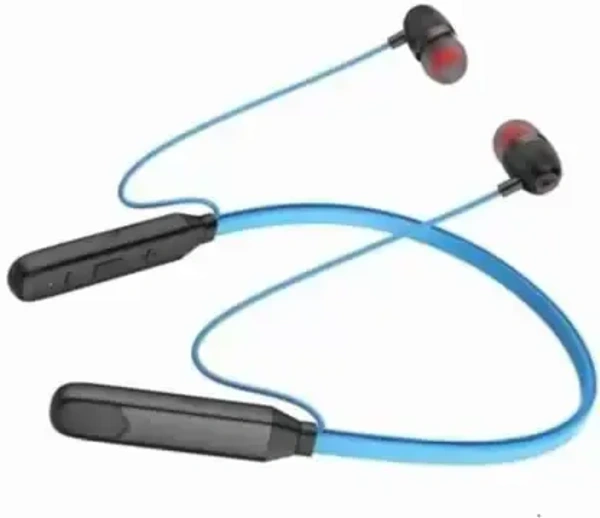 Tigotech Bullet 9 upto 55 hours Playtime with Type C charger | 10mm driver Bluetooth headset (Blue)