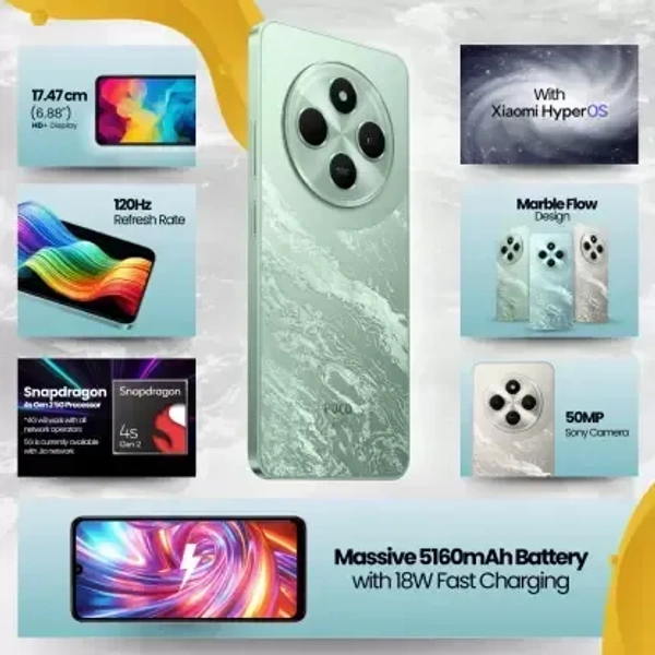 POCO Smart PhoneC75 5G (Green, 64 GB)  (4 GB RAM)