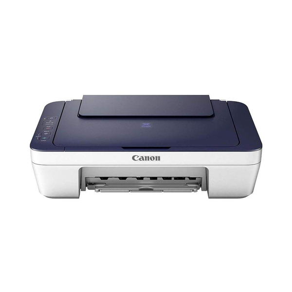 Canon PIXMA E477 All-in-One Wireless Ink Efficient Color Printer (White/Blue)
