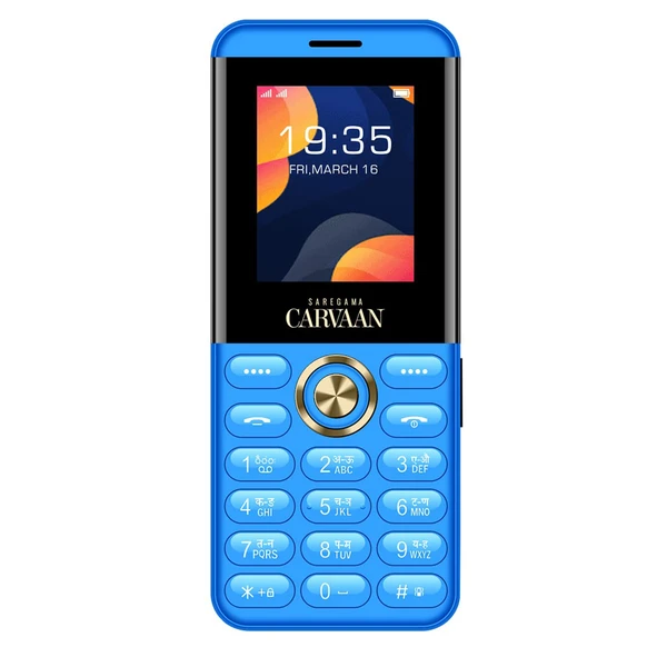 CARVAAN SAREGAMA Hindi (Don M12) Keypad Mobile Phone - 1000 Pre-Loaded Hindi Songs (Blue)