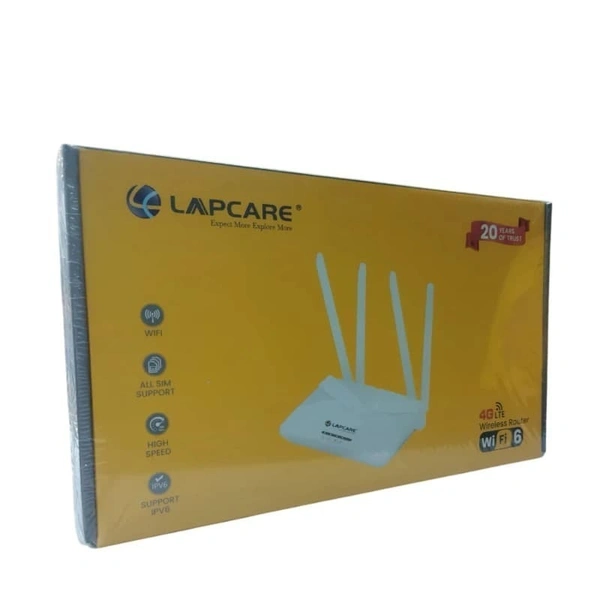 LAPCARE Lapcare 4G SIM 4 Antena Wi-fi 6 Router (W666)
