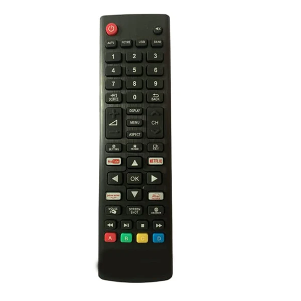 VEV Crown P-91X LCD LED Remote Control Compatible For Crown Smart LED, LCD TV (Black)