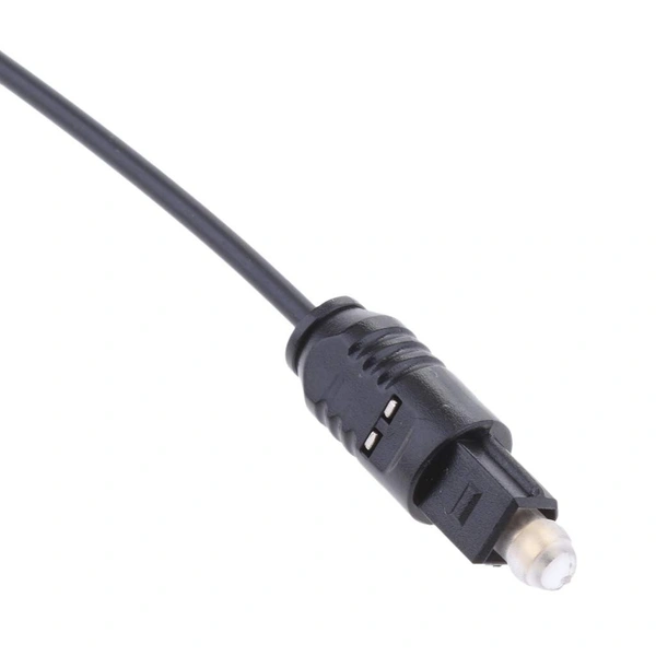 VEV Digital Coaxial Toslink to (L/R) Audio Converter with Fiber Cable - Black