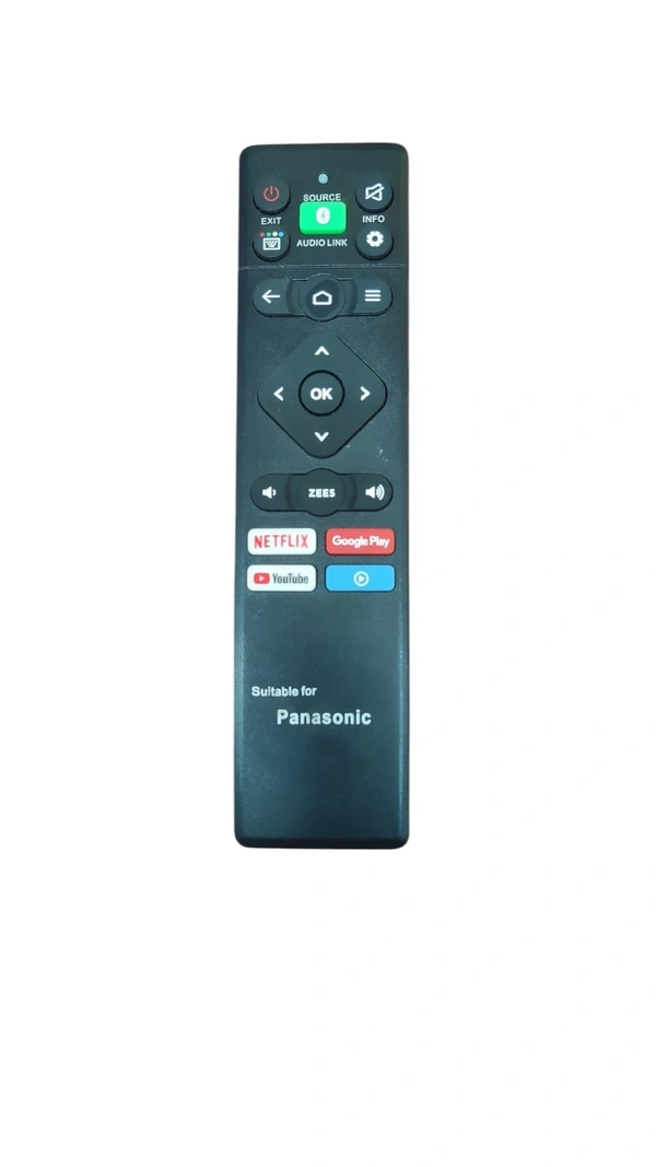 VEV Panasonic Remote Control Compatible With Panasonic Smart TV Remote With Hot Keys Netflix, Google Play, YouTube, Prime Video Function (Black)