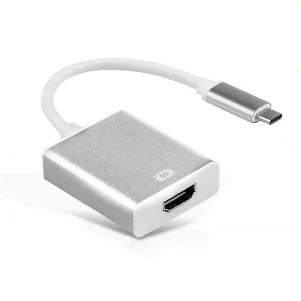 VEV USB-C Type C Male to HDMI Female 4K HDTV Digital Adapter Cable Cord Converter Compatible With MacBook, TV, Monitor, Projector, Laptop (WHITE)