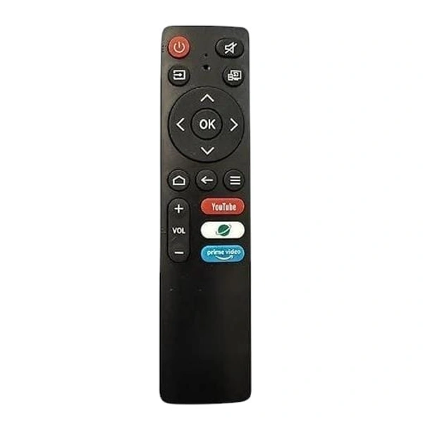 VEV BPL Smart TV Remote Compatible With BPL Smart TV With YouTube, Browser, Primevideo Function (BLACK)