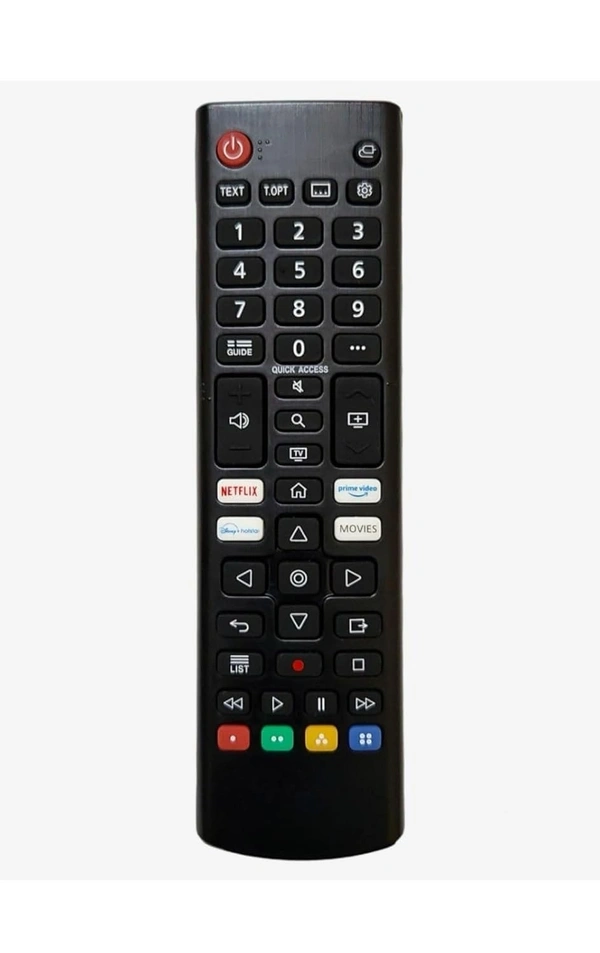 VEV LG Smart TV Remote (AKB76043506) Compatible With LG Smart TV With Netflix, Primevideo, Apps, Movies Function (BLACK)