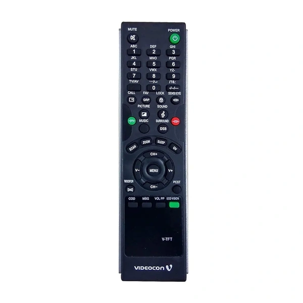 VEV Videocon (V-TFT) LED TV Remote Compatible With Videocon (V-TFT) TV (BLACK)