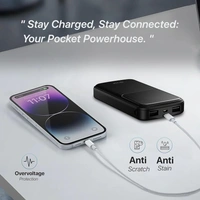 EVM 10000mAh Enjoy Power Bank - 12W Fast Charging - Portable External Battery Pack with LED Indicator (EVM-P0405) 