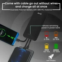 EVM 10000mAh Enjoy Power Bank - 12W Fast Charging - Portable External Battery Pack with LED Indicator (EVM-P0405) 