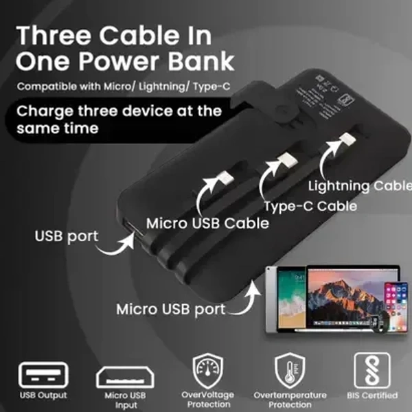 EVM 10000mAh Enjoy Power Bank - 12W Fast Charging - Portable External Battery Pack with LED Indicator (EVM-P0405) 