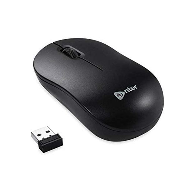 enter DAZZLER 2.4Ghz Wireless Mouser with Ergonomic Design USB 2.0, Plug and Play (Black)