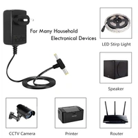 KK VEV K.K Power High-Quality 12V-1Amp DC Adapter Power Adapter Power Supply For Wi-Fi router, Set Up Box Tablet, Cctv Camera (BLACK) - 12V-1Amp