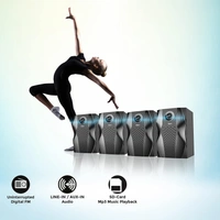 Foxin FMS 5450 Bluetooth 95Watt 4.1 Channel Home Theater | with FM/USB/AUX/USB/SD/TV Support (Black)