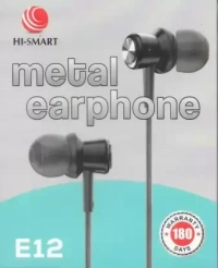 HI-SMART E12 Metal Earphone In Wired (Black)