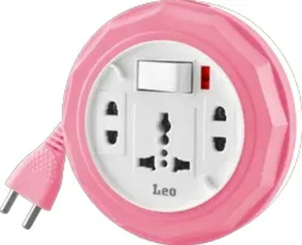 Remid Electric Extension Flex Box 6 AMP, 240 Volts 2 Pin (Pink)