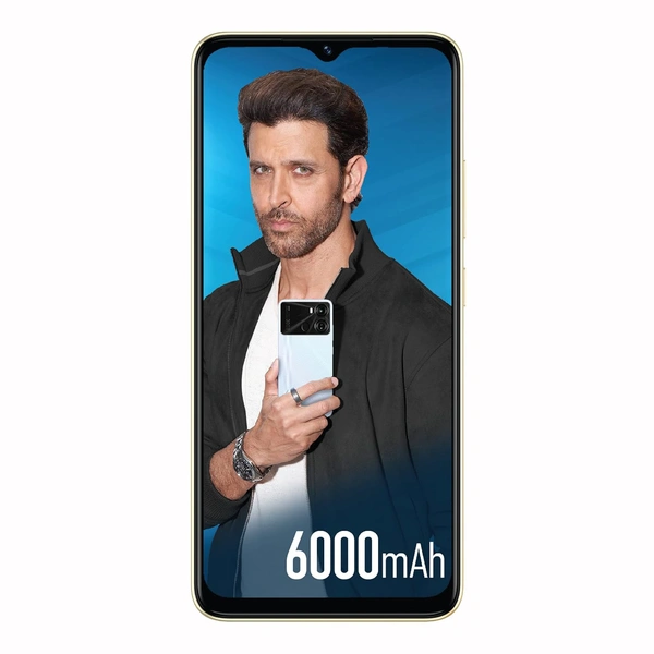 Itel itel P40 6000mAh Battery with Fast Charging | 4GB RAM + 64GB ROM, Up to 7GB RAM with Memory Fusion | 13MP AI Dual Rear Camera (Luxurious Gold) - 