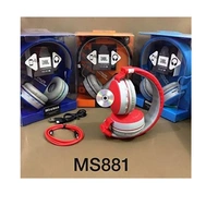 JBL VEV JBL MS-881A Wireless Headphone with Mic | Full Dolby Sound (RED)