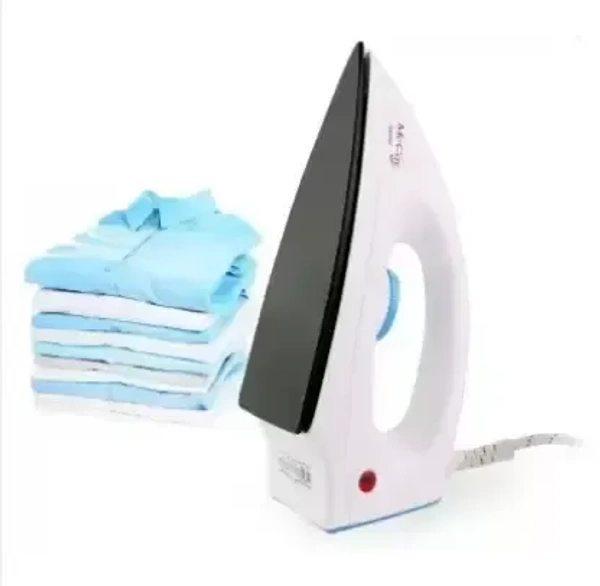 McCoy JUPITER GT 1000 Watts Electric Dry Iron (White & Orange)