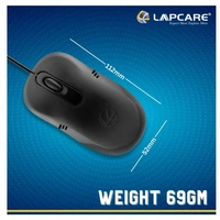 Lapcare L-60 PLUS (IND) Optical Mouse 1000 DPI (Black)