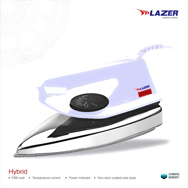 lazer LAZER HYBRID Dry Iron - 1000W (White)
