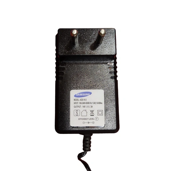 VEV LG 2 Pin Adapter Power Supply 19V 1.7A 32W Compatible for LG & Samsung LED LCD Monitors (Black) - 14V-3A