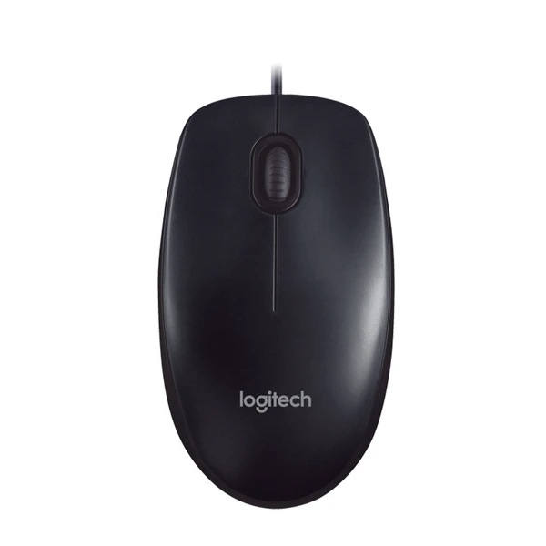 Logitech M90 1000 DPI Optical Tracking, Ambidextrous Wired Optical Mouse (Black)