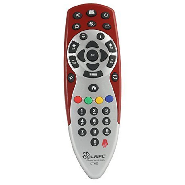 LRIPL DTH REMOTE Compatible for Reliance Big TV (Red & Sliver)