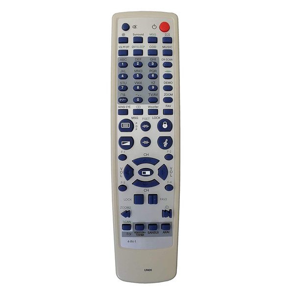 Lripl Videocon Remote UN05 4in1 CRT TV Universal Remote Control Compatible for VIDEOCON SANSUI AKAI Toshiba (Grey)