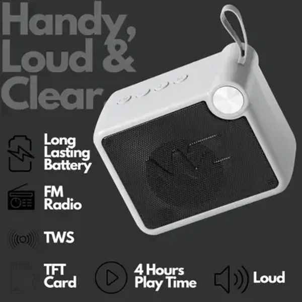 MZ M406SP (Portable Bluetooth Speaker) Dynamic Thunder Sound, 1200mAh Battery 5 W Bluetooth Speaker (Gray) - Gray