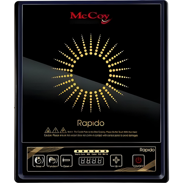 McCoy Rapido Induction Stove 1400Watts 6 Auto Cook Function (Black)