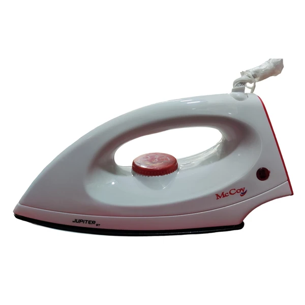 McCoy JUPITER GT 1000 Watts Electric Dry Iron (White & Orange)