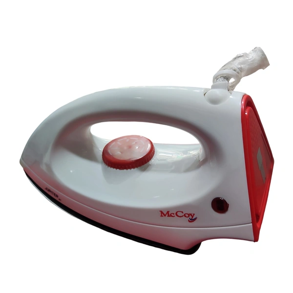 McCoy JUPITER GT 1000 Watts Electric Dry Iron (White & Orange)