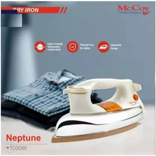 McCoy NEPTUNE GOLD Heavy Weight Dry Iron 1000 Watts (Gold)
