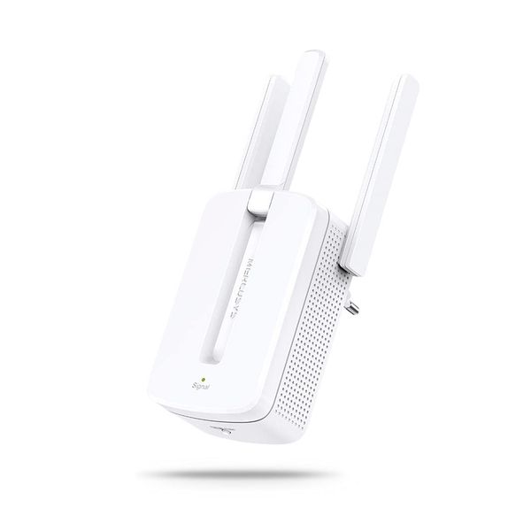 Mercusys MW300RE Wireless Repeater Wi-Fi Booster | MIMO Technology | Three External Antennas | 300Mbps Speed Wi-Fi Range Extender (White)