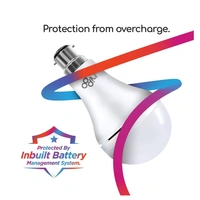 Nippo Rechargeable Emergency LED Bulb - 9W (Cool Day Light) Voltage Surge Protection