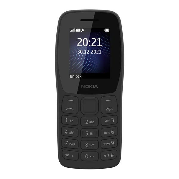 Nokia 105 Plus Single SIM, Keypad Mobile Phone with Wireless FM Radio, Memory Card Slot and MP3 Player (Charcoal)