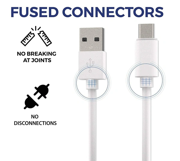 Oppo VEV Oppo Data Cable Fast Charging | Type-C | 90W Output | Super Charger (White)