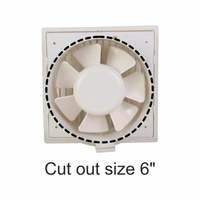 Parker Ventilation Fan 6 inch 150mm Exhaust Fan HIGH SPEED 2000 RPM Copper motor (Black)