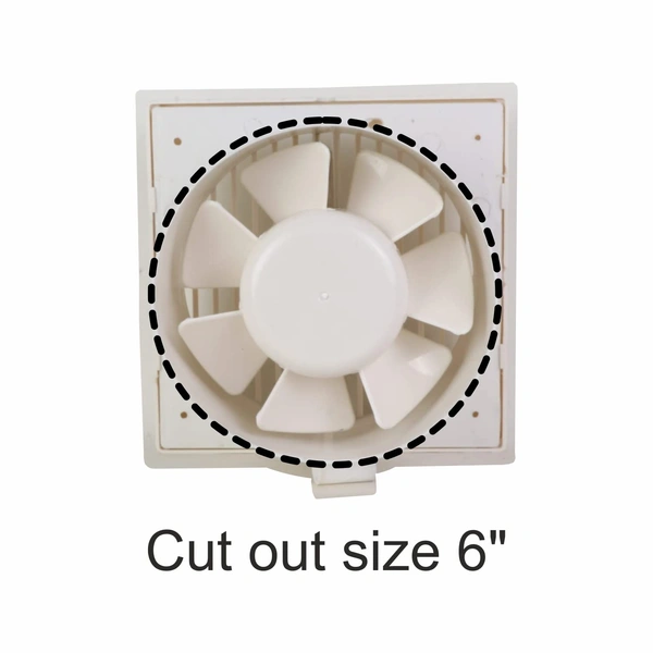 Parker Ventilation Fan 6 inch 150mm Exhaust Fan HIGH SPEED 2000 RPM Copper motor (Black)