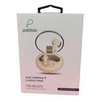 Pebble TRUBUDS True Wireless Earpods | ENC with Dual Mic | Just making it crystal clear (Black) - Peach