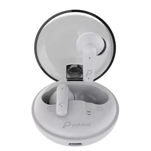 Pebble TRUBUDS True Wireless Earpods | ENC with Dual Mic | Just making it crystal clear (Black) - Gray