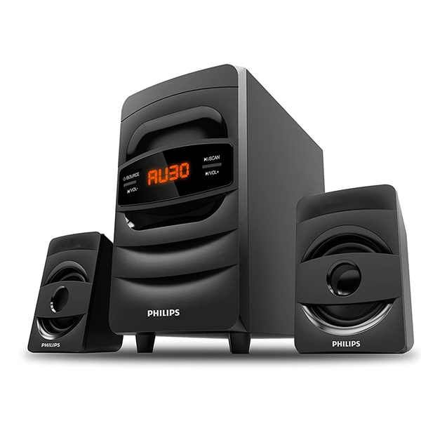 Philips Audio MMS2625B 32W 2.1 Channel Wireless Bluetooth, Wired Multimedia Computer Speaker (Black)