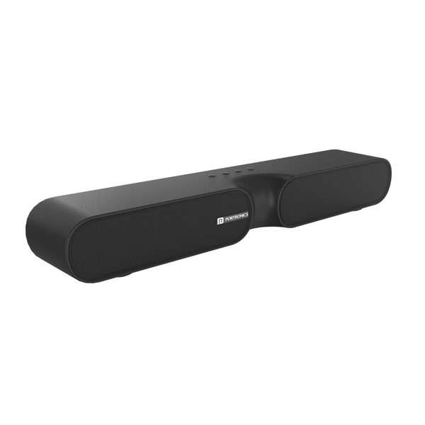 Portronics DECIBEL 20 16W Wireless Bluetooth Soundbar, Built-in Radio FM, 3.5mm Aux Slot, HQ Stereo Sound, Long Playtime(Black)