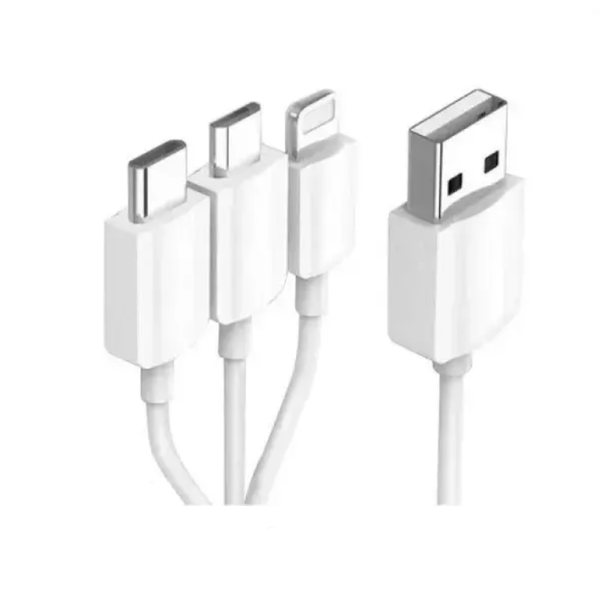 RD LS-33 | 3 in 1 USB Cable 4.2A Smart Chip (White)