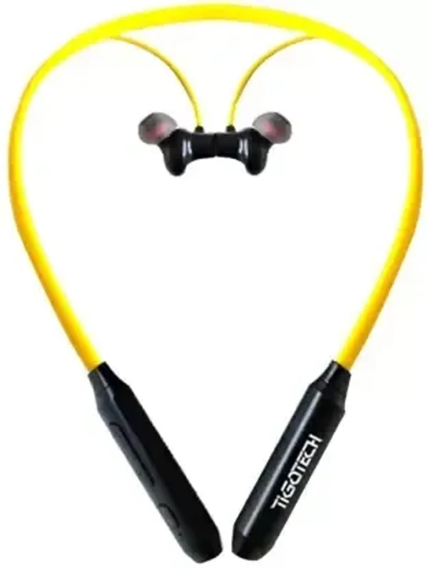 Tigotech ROCKFORD X4 Bluetooth Neckband Nonstop 30hrs Playtime with Low Latency Bluetooth (Yellow)